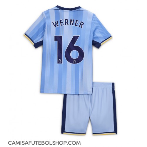 Camisa de time de futebol Tottenham Hotspur Timo Werner #16 Replicas 2º Equipamento Infantil 2024-25 Manga Curta (+ Calças curtas)